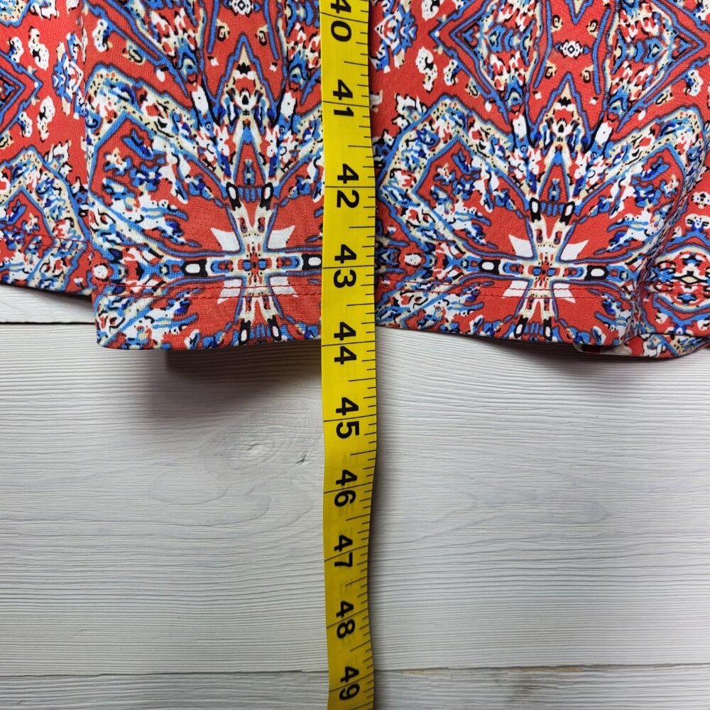 GILLI Maxi Skirt Fold Over Waist Flowy Geometric BOHO Festival. - Picture 7 of 7